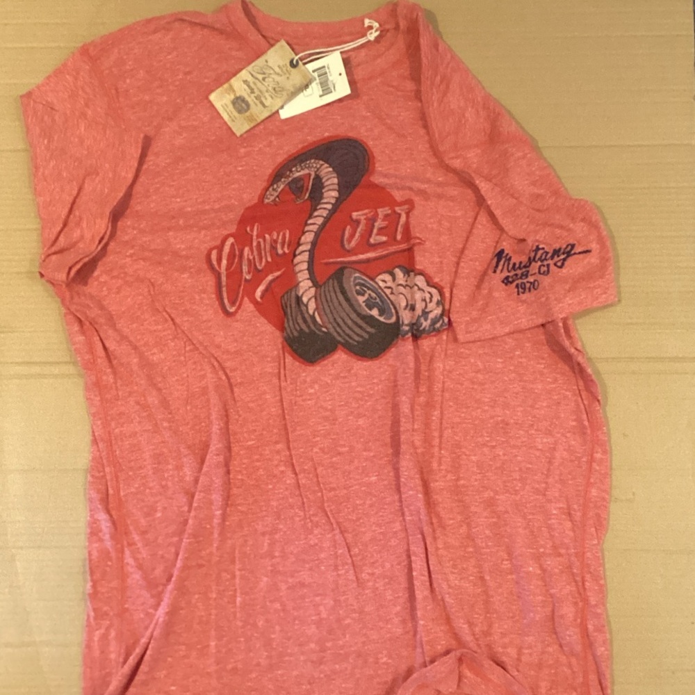 NWT Lucky Brand Red Ford Mustang Cobra 1970 428-CJ Jet Tee XL